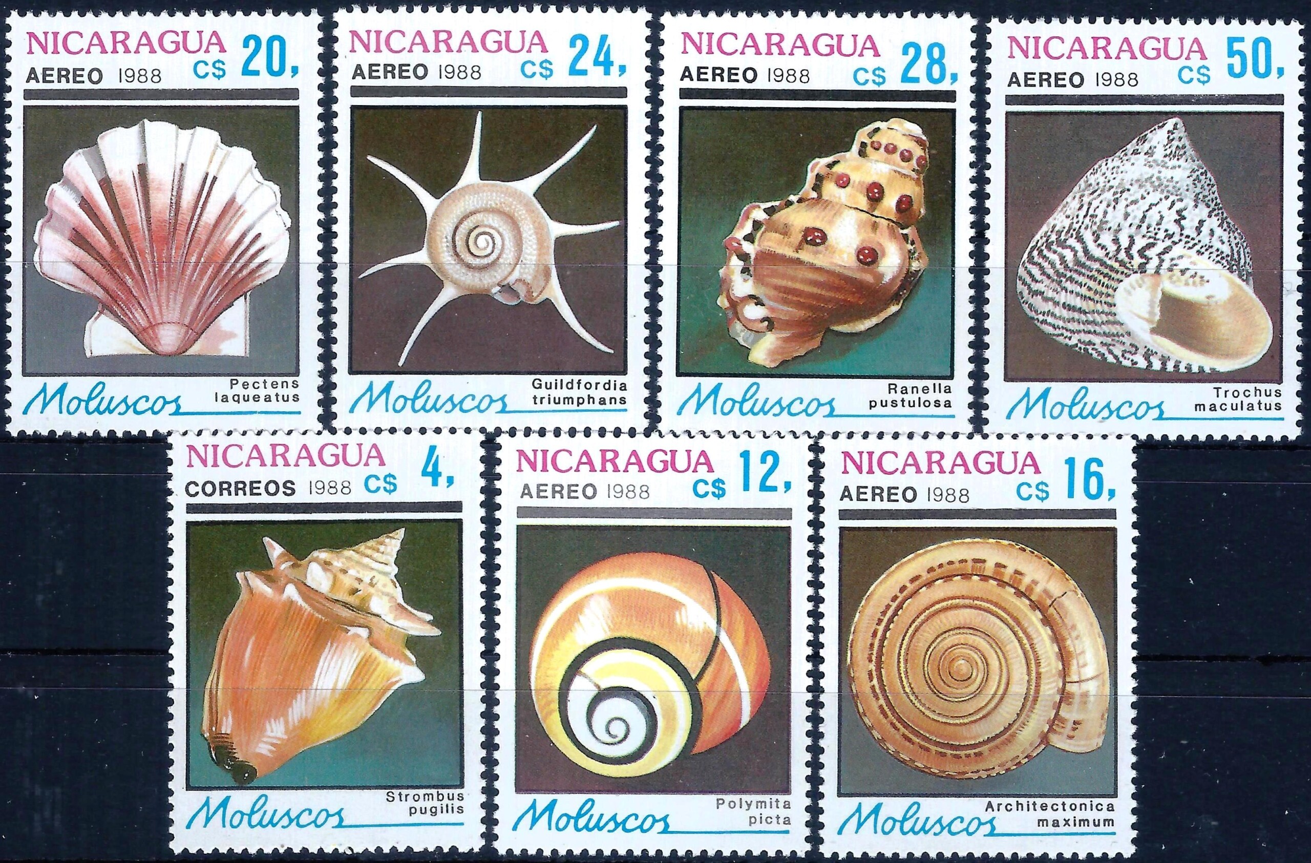 Nikaragva, pilna serija MiNr 2887-2893 MNH** V