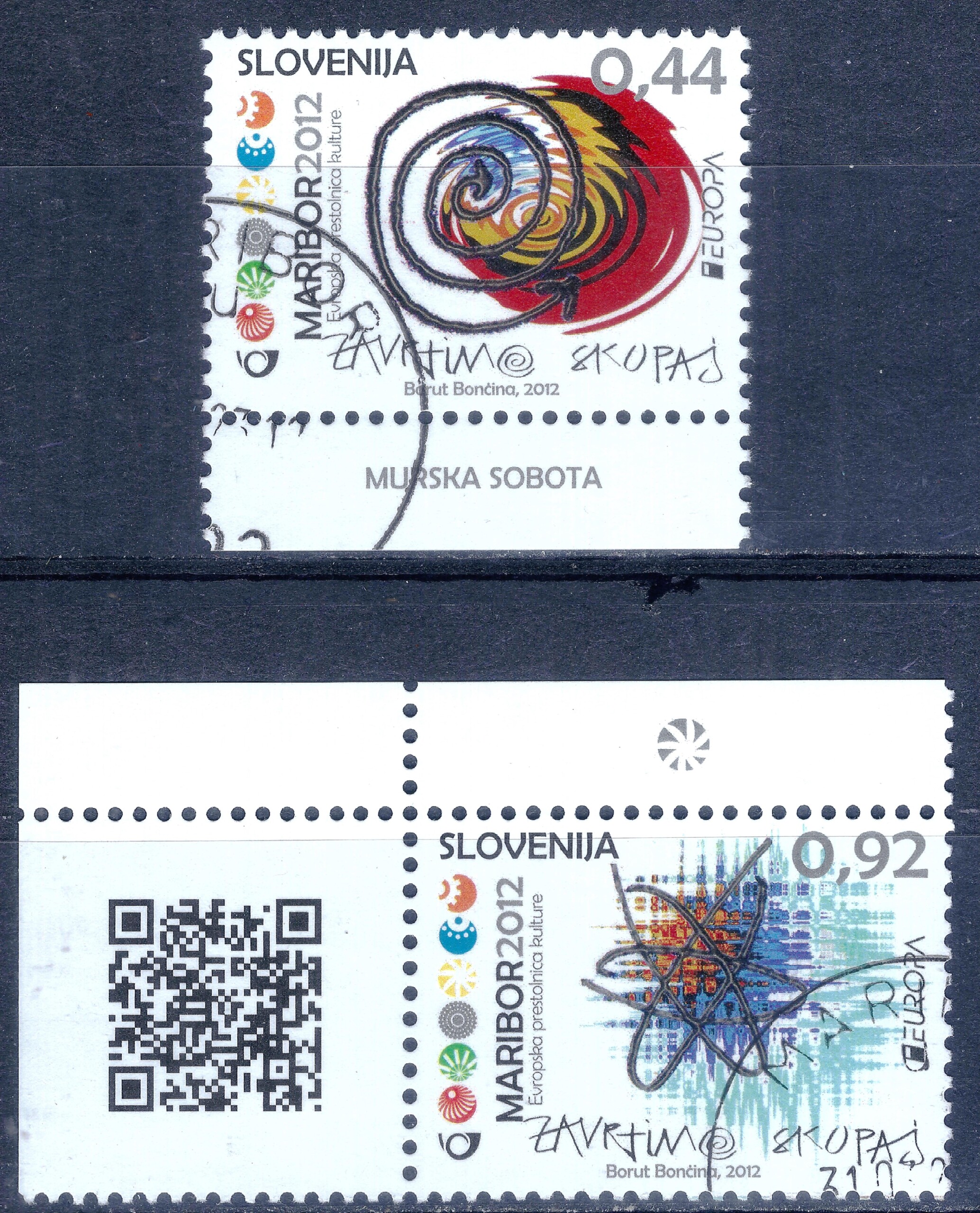 Slovėnija, pilna serija MiNr 952-953 Used(O) V