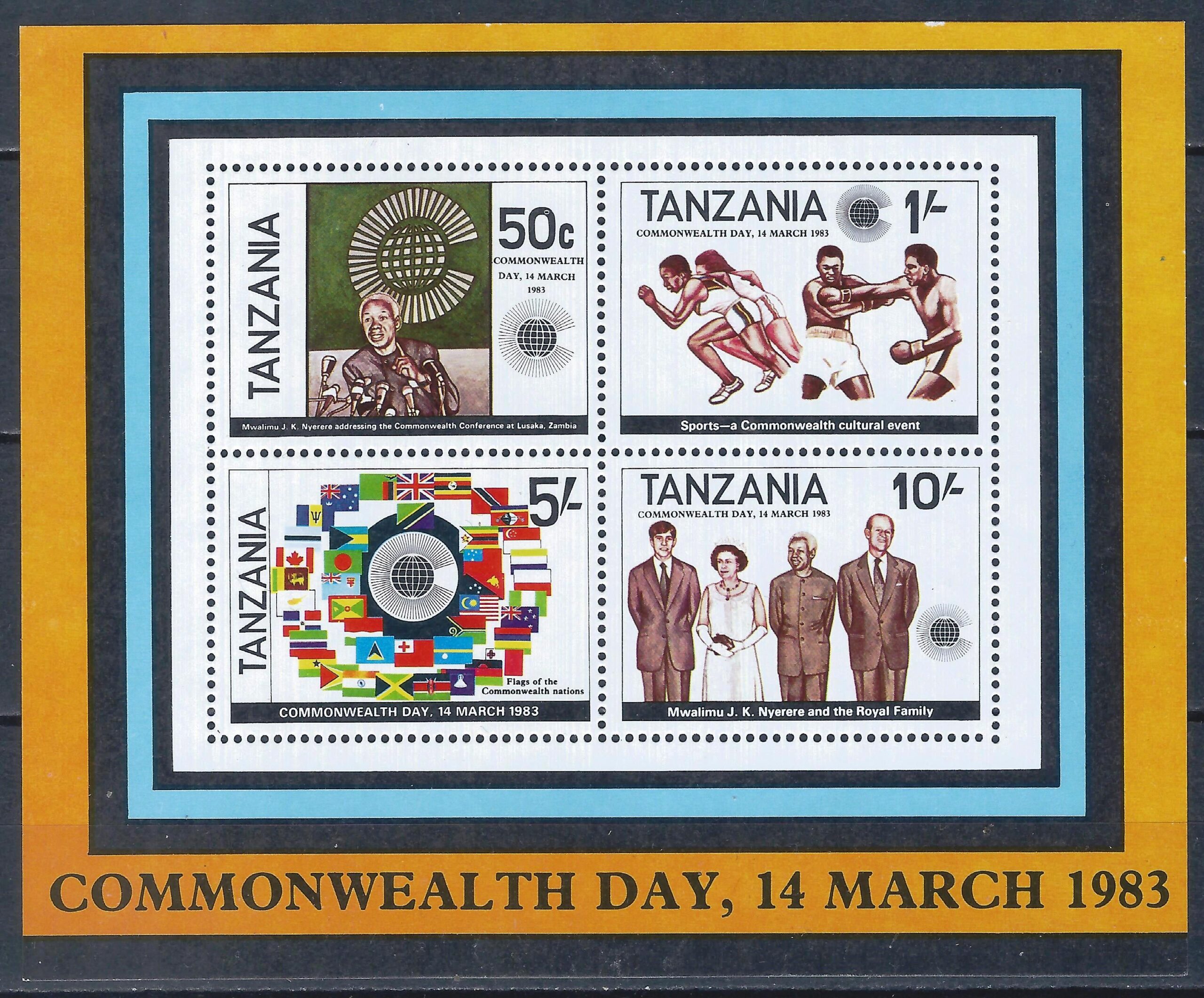 Tanzanija, blokas Nr. 32, MiNr 221-224 MNH**